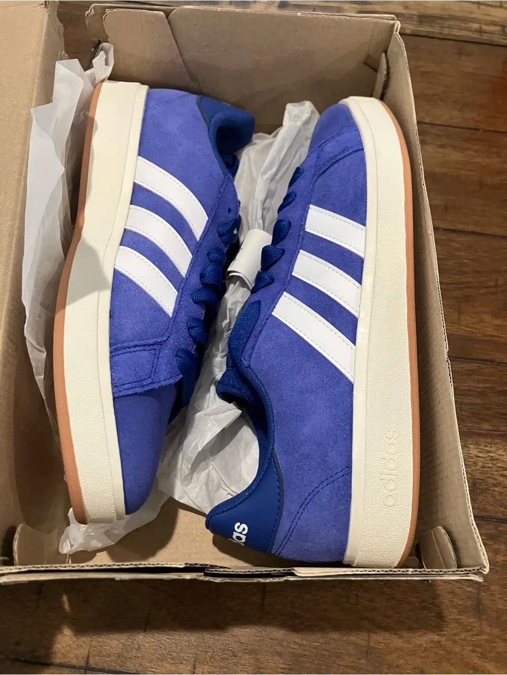 Adidas Men’s Grand Court Suede Sneakers - Blue Sz 8.5